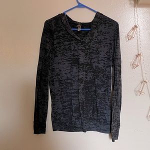 Black sheer grunge shirt.